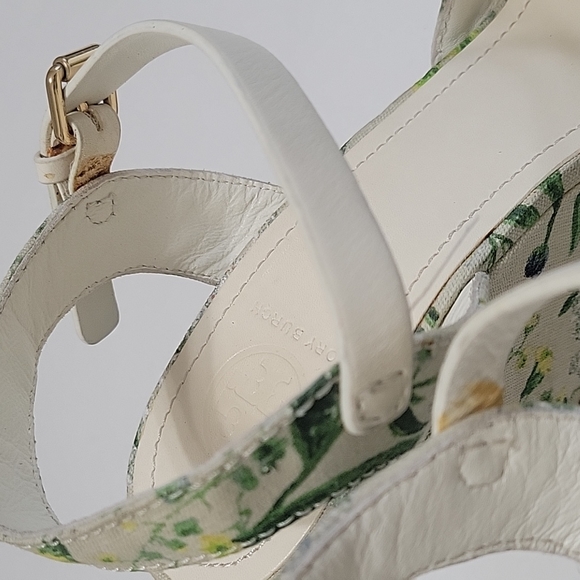 Tory Burch Penny logo bow espadrilles platform wedge sandals size 8 - Picture 13 of 15